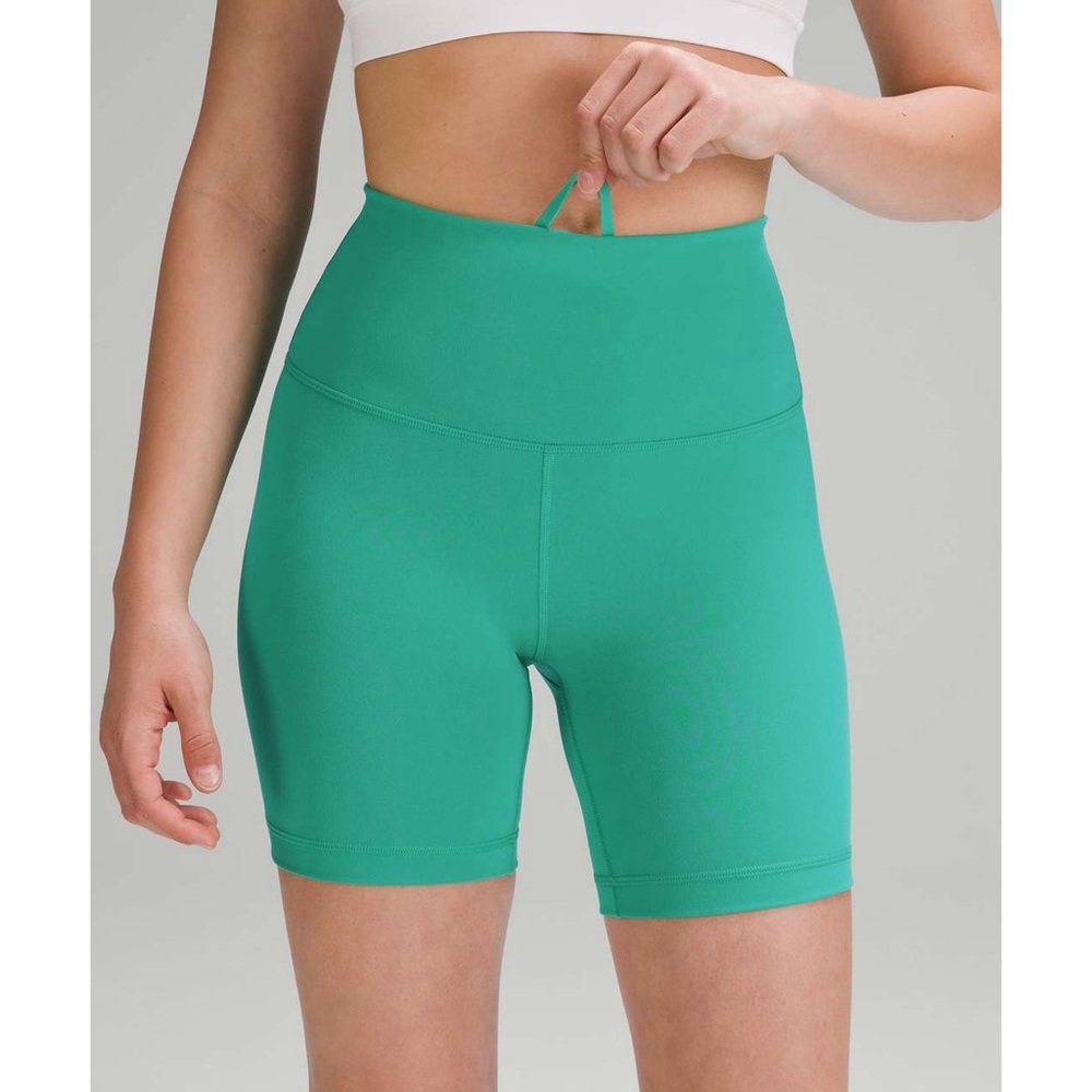 Lululemon Wunder Train High Rise Short 6" Kelly Green